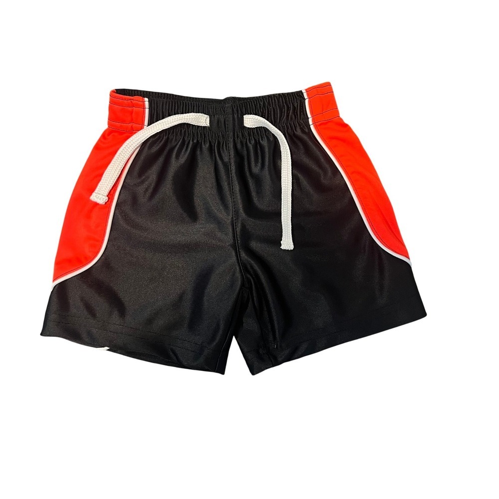 Koala Kids Boys Athletic Shorts Black Red Drawstring Mesh Size 3-6 Months (0918)